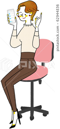Shortcut woman with smartphone 62944836