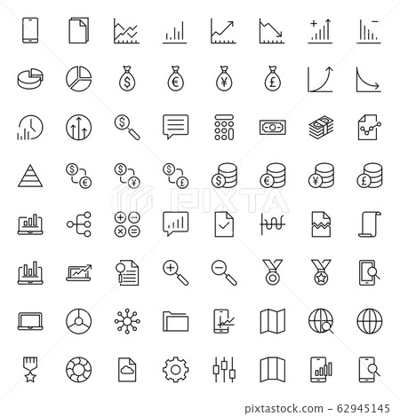 Icon business flat design Icon business flat design 62945145