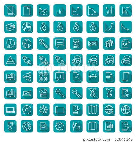 Icon business flat design Icon business flat design 62945146