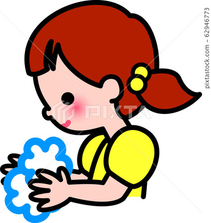 Hand washing girl prevention / measures coronavirus cold flu 62946773
