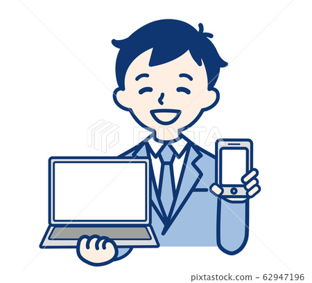 Men Salarymen Explanation PCs Mobile phones Men Salarymen Explanation PCs Mobile phones 62947196