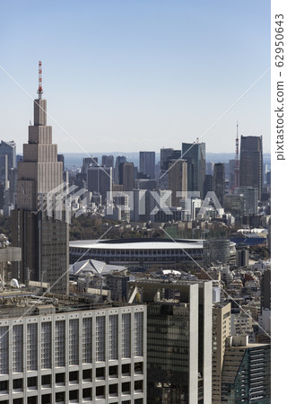 城市景觀東京市中心的建築物和地標東京市中心的圖像 62950643