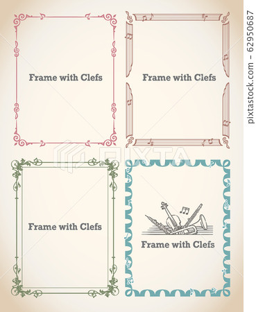 使用音符套優雅的框架材料 62950687