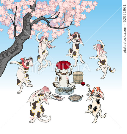 Cat dancing in a circle 62951961