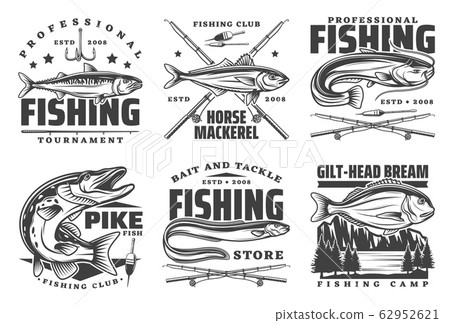 Professional fishing sport, fisherman club badges 62952621