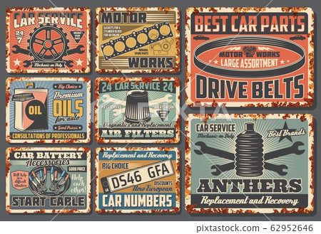 Car mechanic service rusty plates 62952646
