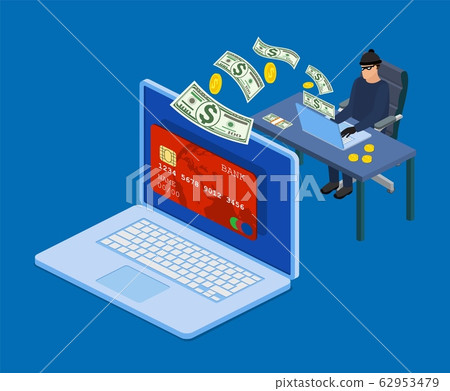 Internet phishing and hacking attack concept. 62953479