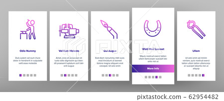 Blacksmith Onboarding Icons Set Vector Blacksmith Onboarding Icons Set Vector 62954482