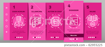 Sql Database Onboarding Icons Set Vector-插圖素材 [62955225] - PIXTA圖庫