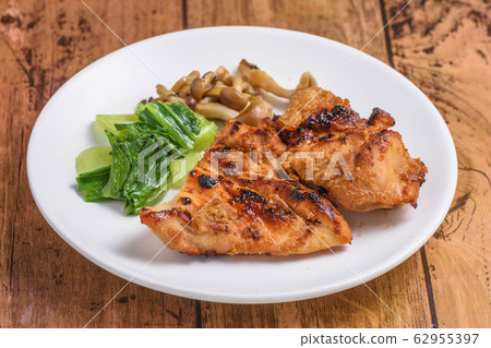 Grilled chicken with miso Grilled chicken with miso 62955397