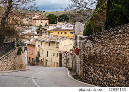 Road in the medieval town of Pastrana in Spain 62956163