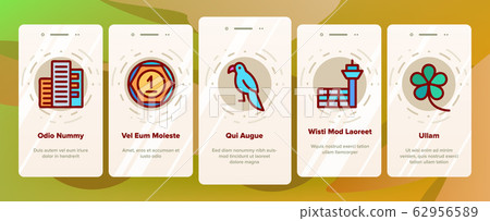 Singapore Onboarding Icons Set Vector Singapore Onboarding Icons Set Vector 62956589
