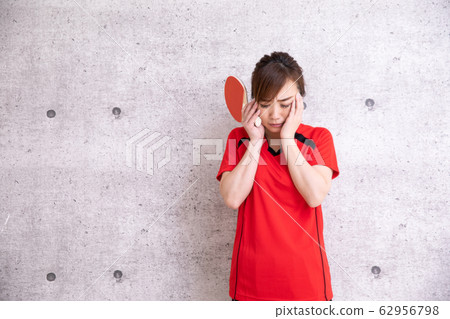 Woman playing table tennis Woman playing table tennis 62956798