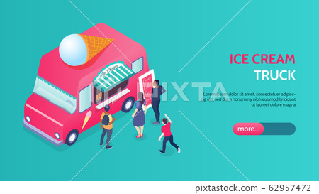 Ice Cream Truck Banner 62957472