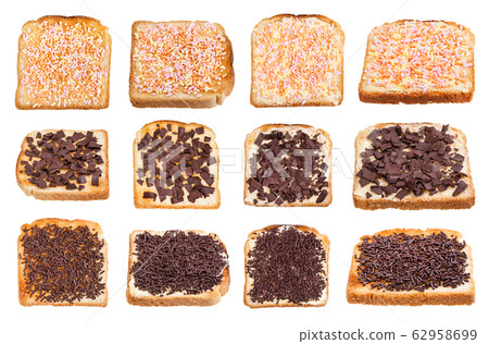 set of various dutch sweet toasts isolated set of various dutch sweet toasts isolated 62958699