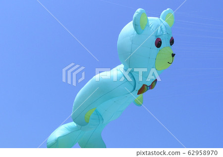Beautiful big blue bear kite in a kites festival 62958970