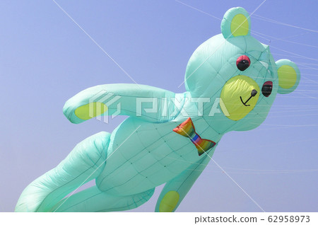 Beautiful big blue bear kite in a kites festival 62958973