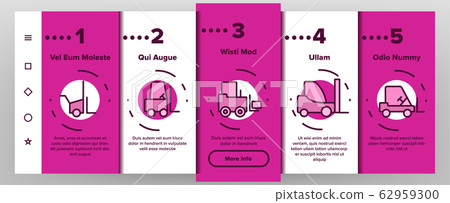 Color Forklift, Lift Truck Vector Onboarding Color Forklift, Lift Truck Vector Onboarding 62959300