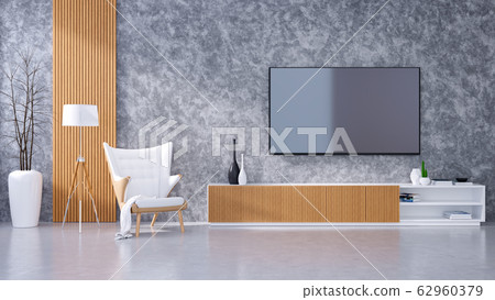 Modern Loft interior of living room design and... - Stock Illustration  [62960379] - PIXTA