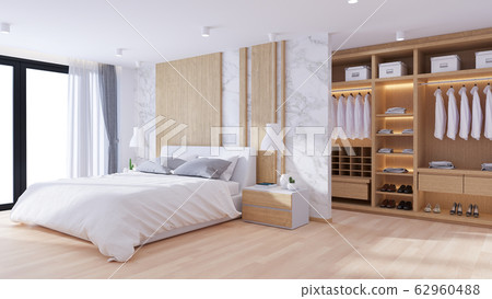 Modern luxury Bedrooms and dressing room interior design,3d render Modern luxury Bedrooms and dressing room interior design,3d render 62960488