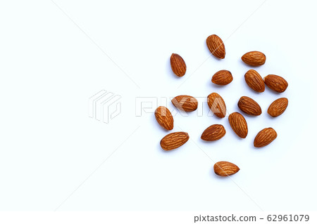Almonds isolated on white background Almonds isolated on white background 62961079