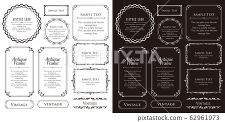 Wedding Frame Vintage Antique Gorgeous Retro Girly Luxury Set 62961973
