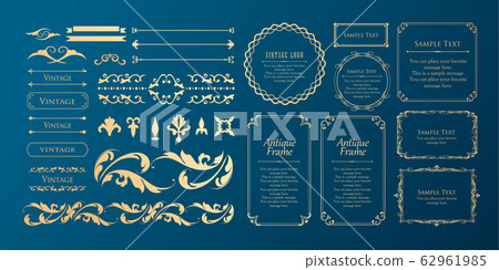 婚禮框架老式古董華麗復古少女豪華套裝 62961985