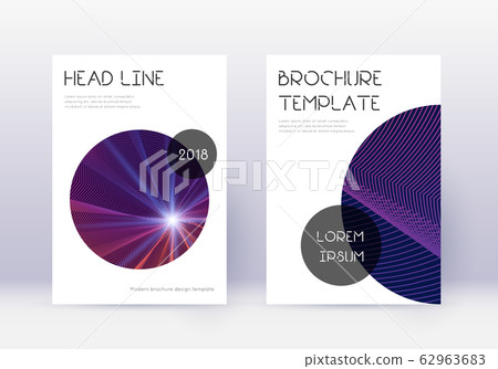Trendy cover design template set. Violet abstract Trendy cover design template set. Violet abstract 62963683