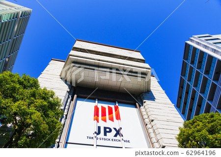 東京證券交易所TSE JPX日本風景東京日本經濟新聞股票繁榮交易[拍攝在公共道路上的外觀] 62964196