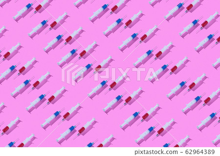 Health-care pattern from sterile vaccine's syringes. 62964389