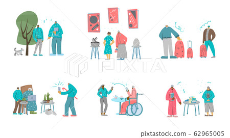 Relative spending time together Vector flat design Relative spending time together Vector flat design 62965005