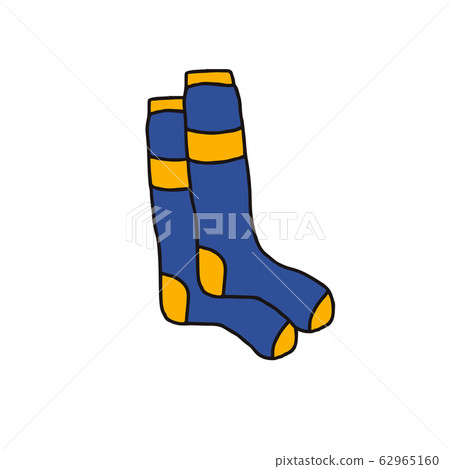 Warm socks set. Vector casual footwers collection. 62965160