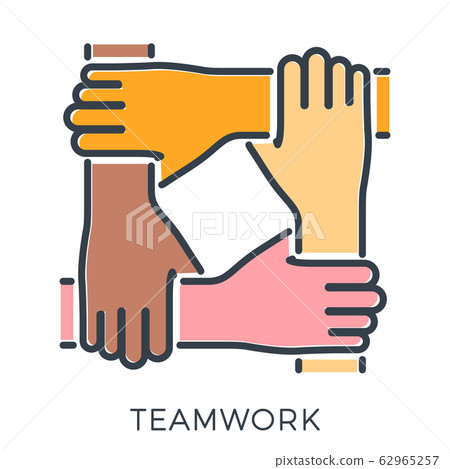 Teamwork or Hands Friends 62965257