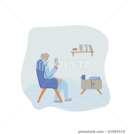 Reading a book concept. Vector color design. 62965419