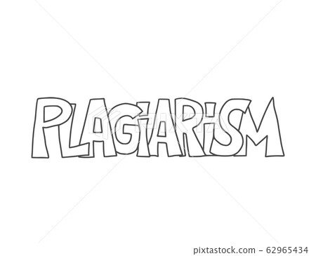 Plagiarism concept. Vector hand drawn property Plagiarism concept. Vector hand drawn property 62965434