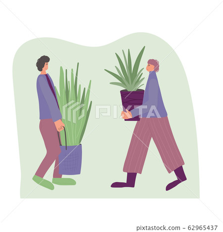 House plant lover concept Hand drawn vector flower House plant lover concept Hand drawn vector flower 62965437