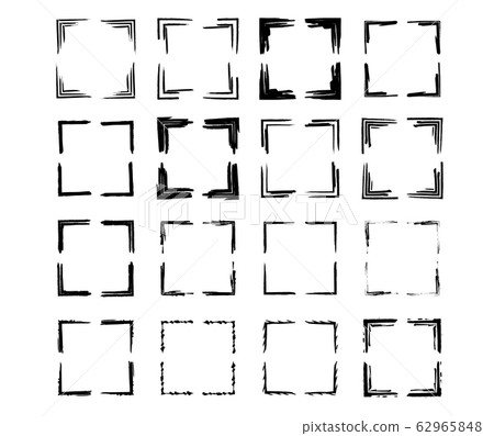 Set of black frames. Empty borders. Vector signs. 62965848