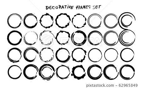 Set of black frames. Empty borders. Vector signs. Set of black frames. Empty borders. Vector signs. 62965849