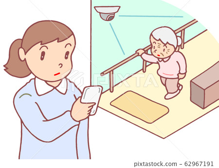 使用手錶相機確認受護理者的安全 使用手錶相機確認受護理者的安全 62967191