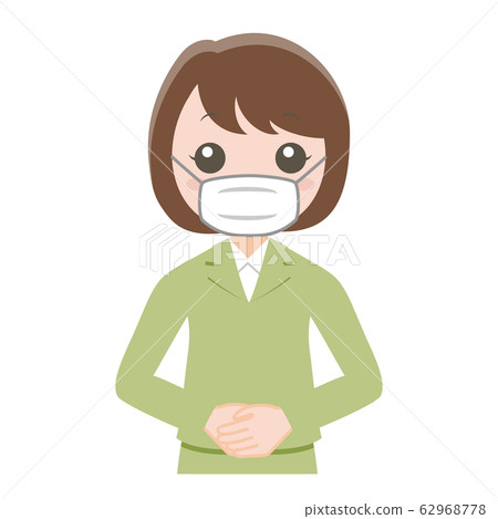 A woman in a masked suit _ upper body 62968778