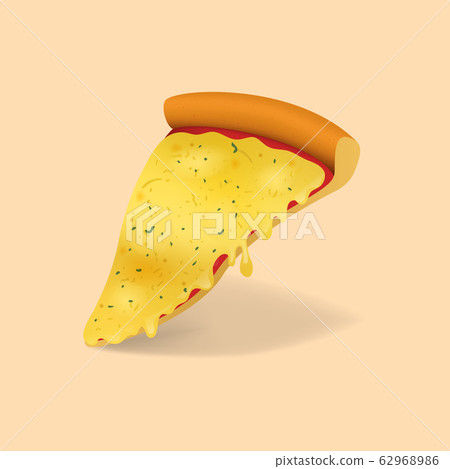 Realistic 3d Detailed Pizza Slice Italian Fast Food. Vector Realistic 3d Detailed Pizza Slice Italian Fast Food. Vector 62968986