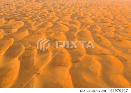 Aerial view of red Desert Safari with sand dune in Aerial view of red Desert Safari with sand dune in 62970337