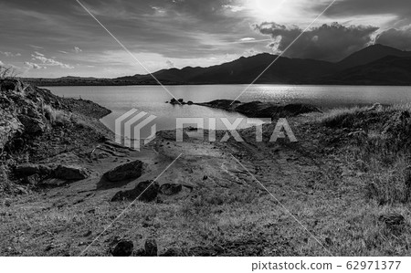 View of landscape nature and river, Black and View of landscape nature and river, Black and 62971377
