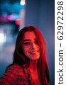 Night Portrait Of Young Woman Night Portrait Of Young Woman 62972298