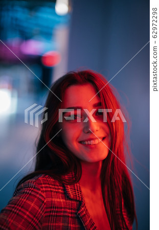 Night Portrait Of Young Woman Night Portrait Of Young Woman 62972298