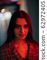 Night Portrait Of Young Woman Night Portrait Of Young Woman 62972405