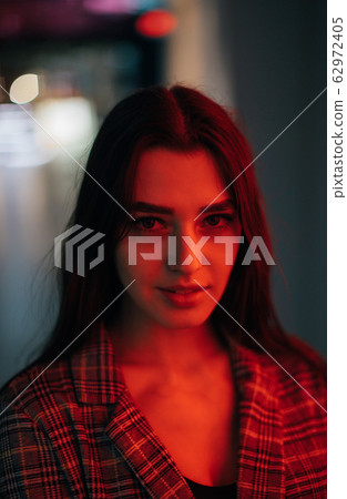 Night Portrait Of Young Woman Night Portrait Of Young Woman 62972405