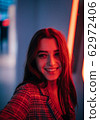 Night Portrait Of Young Woman Night Portrait Of Young Woman 62972406