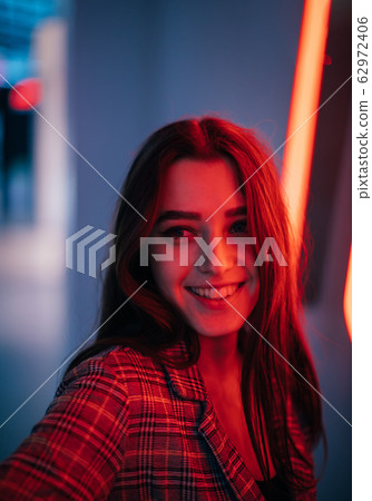 Night Portrait Of Young Woman Night Portrait Of Young Woman 62972406