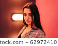 Night Portrait Of Young Woman Night Portrait Of Young Woman 62972410
